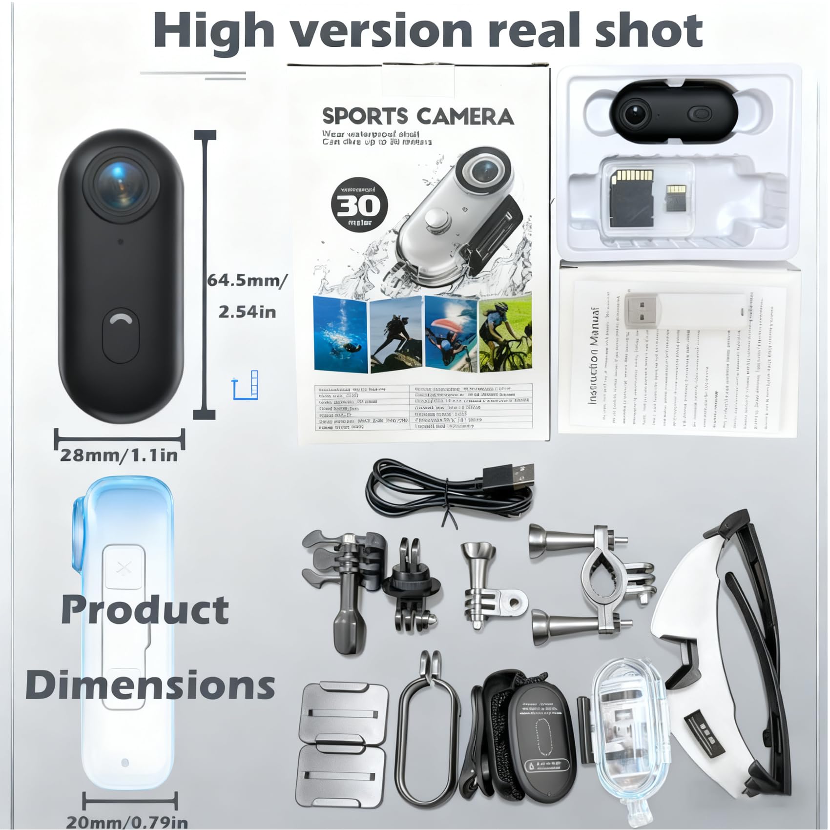 Amazon.com : POV Pro 4K Camera, HD Action Cameras with Video